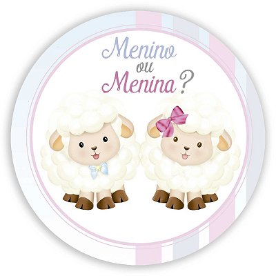 Mini Painel - Revelação Ovelha - Sublimado 3D