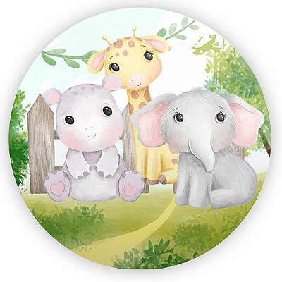 Mini Painel - Safari Aquarela - Sublimado 3D