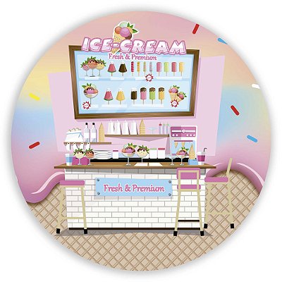 Mini Painel - Sorveteria - Sublimado 3D