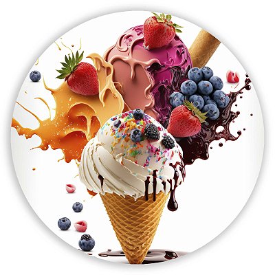 Mini Painel - Sorveteria - Sublimado 3D