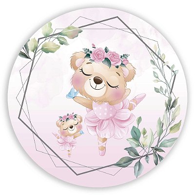 Mini Painel - Ursinha Bailarina - Sublimado 3D
