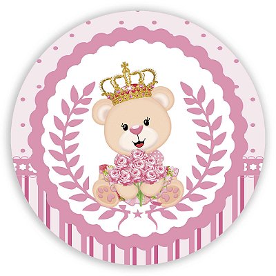 Mini Painel - Ursinha Realeza - Sublimado 3D