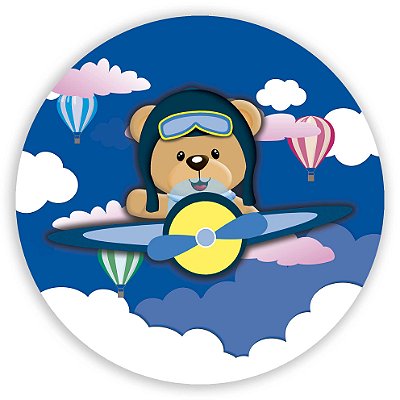Mini Painel - Ursinho Aviao - Sublimado 3D