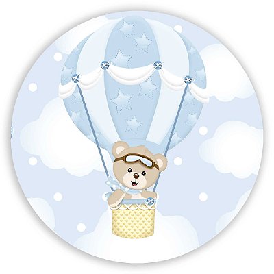 Mini Painel - Ursinho Balao Azul - Sublimado 3D