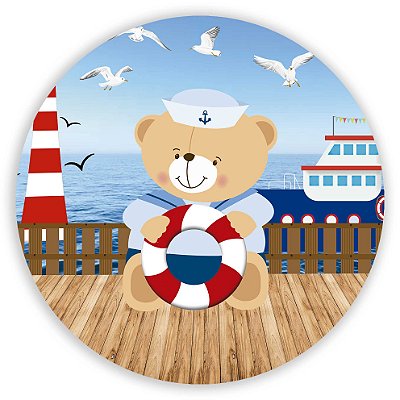 Mini Painel - Ursinho Marinheiro - Sublimado 3D