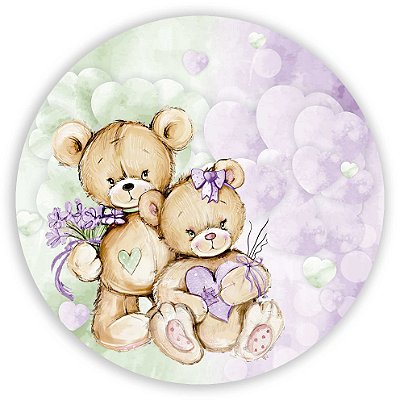 Mini Painel - Ursinho Revelação - Sublimado 3D