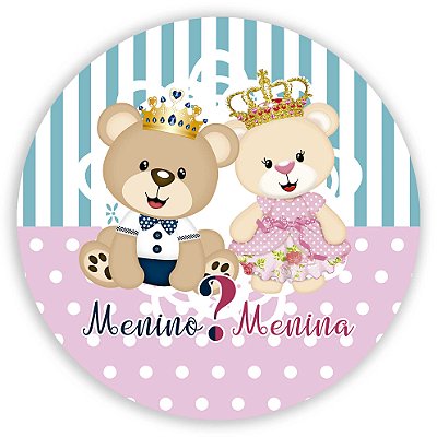 Mini Painel - Ursinho Revelação - Sublimado 3D