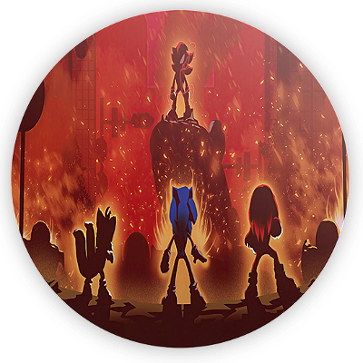 Mini Painel - Sonic Shadow - Sublimado 3D