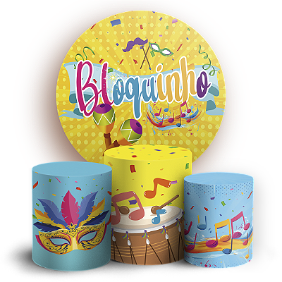 KIT Redondo e Trio - Carnaval - Sublimado 3D