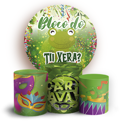 KIT Redondo e Trio - Carnaval - Sublimado 3D