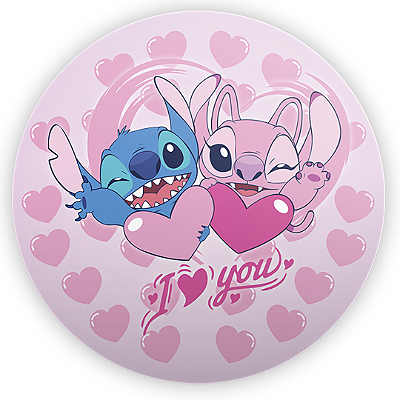 Mini Painel - Lilo Stitch Angel - Sublimado 3D