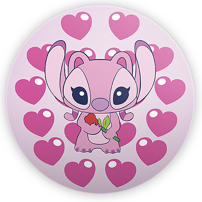 Mini Painel - Lilo Stitch Angel - Sublimado 3D
