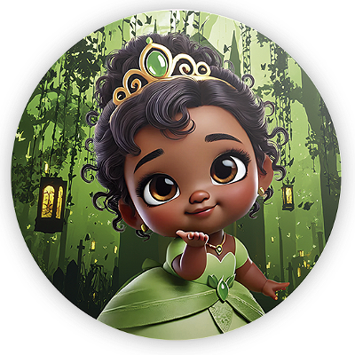 Mini Painel - Princesa Tiana - Sublimado 3D