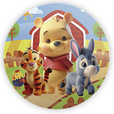 Mini Painel - Ursinho Pooh - Sublimado 3D