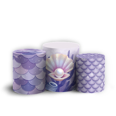 Trio Cilindro - Princesa Ariel - Sublimado 3D