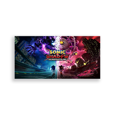 Painel Retangular - Sonic Shadow - Sublimado 3D