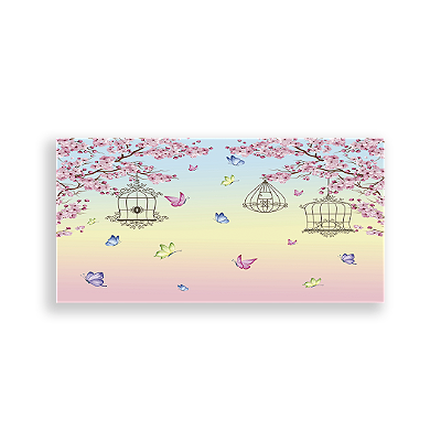 Painel Retangular - Floral Borboleta - Sublimado 3D