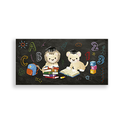 Painel Retangular - Abc Animais - Sublimado 3D