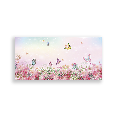 Painel Retangular - Floral Borboleta - Sublimado 3D