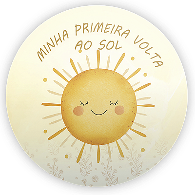 Painel Redondo - Solzinho - Sublimado 3D