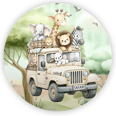 Capa Painel Redondo Sublimado - Safari