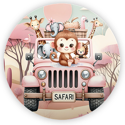 Capa Painel Redondo Sublimado - Safari