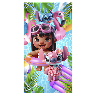 Faixa Lateral - Stitch Pool Party - Sublimado 3D