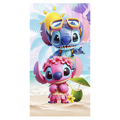 Faixa Lateral - Stitch Pool Party - Sublimado 3D