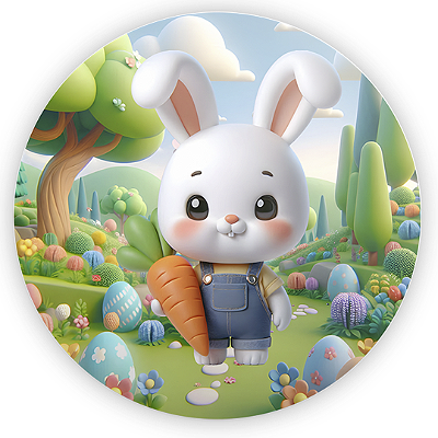 Painel Redondo - Páscoa - Sublimado 3D