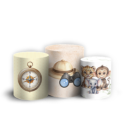 Capas Trio Cilindro Sublimado Vest Facil - Safari