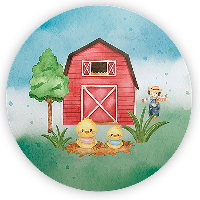 Mini Painel - Fazendinha  - Sublimado 3D