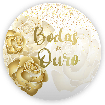 Mini Painel - Bodas de Ouro - Sublimado 3D