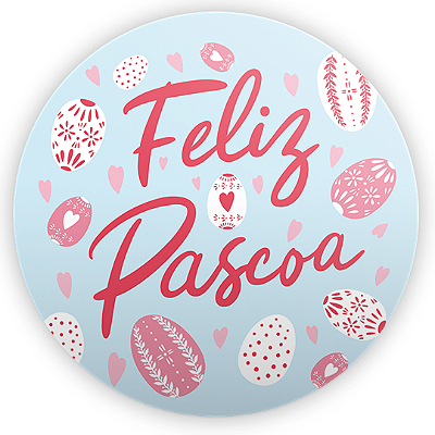 Painel Redondo - Pascoa  - Sublimado 3D