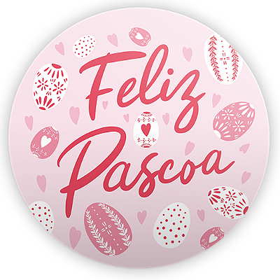 Painel Redondo - Pascoa  - Sublimado 3D