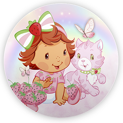 Painel Redondo - Moranguinho Baby - Sublimado 3D