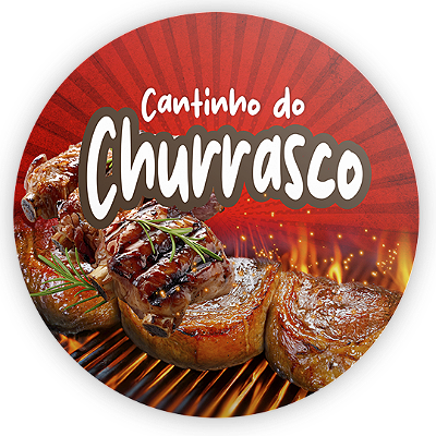 Painel Redondo - Churrasco - Sublimado 3D