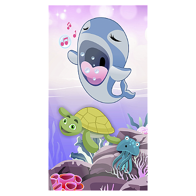 Faixa Lateral - Bita Fundo Do Mar - Sublimado 3D