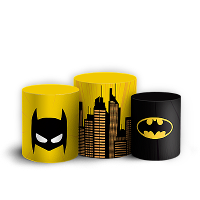 Capas Trio Cilindro Sublimado Vest Facil - Batman