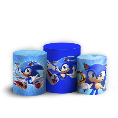 Trio Cilindro - Sonic - Sublimado 3D