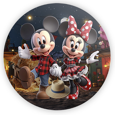 Mini Painel - Minnie Fazendinha - Sublimado 3D