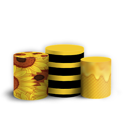 Trio Cilindro - Abelhinha - Sublimado 3D