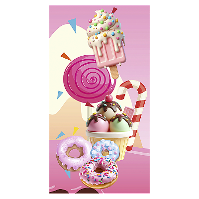 Faixa Lateral - Confeitaria - Sublimado 3D