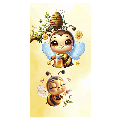 Faixa Lateral - Abelhinha - Sublimado 3D