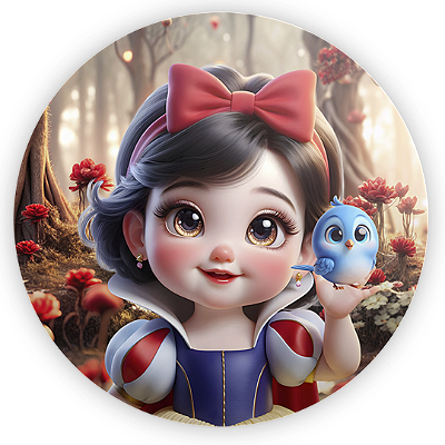 Mini Painel - Branca de Neve - Sublimado 3D