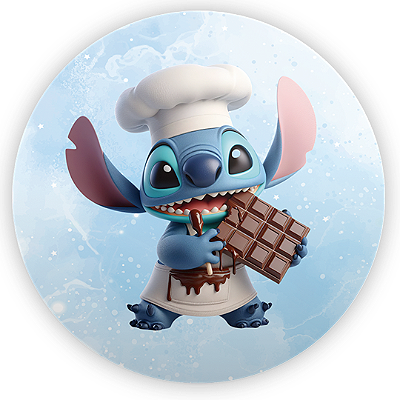 Mini Painel - Stitch Confeitaria - Sublimado 3D