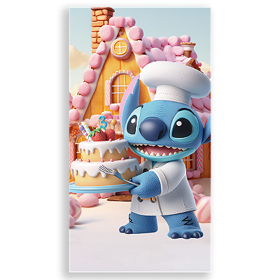 Faixa Lateral - Stitch Confeitaria - Sublimado 3D