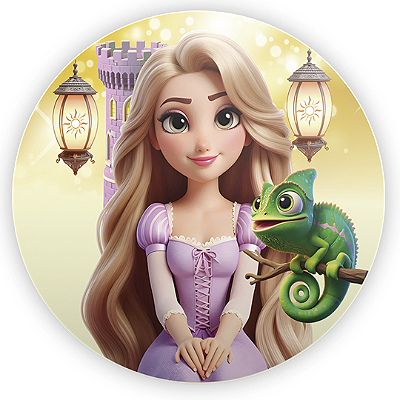 Mini Painel - Rapunzel - Sublimado 3D