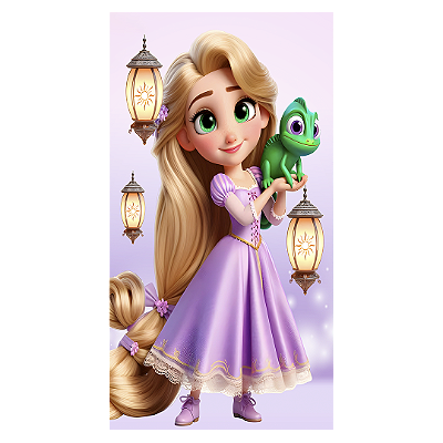 Faixa Lateral - Rapunzel - Sublimado 3D