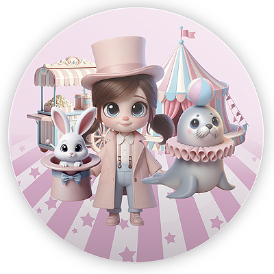 Mini Painel - Circo - Sublimado 3D