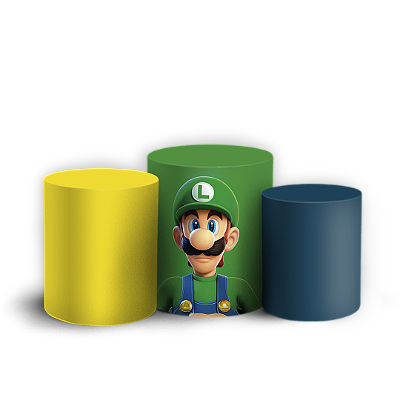 Trio Cilindro - Super Mario e Luigi - Sublimado 3D